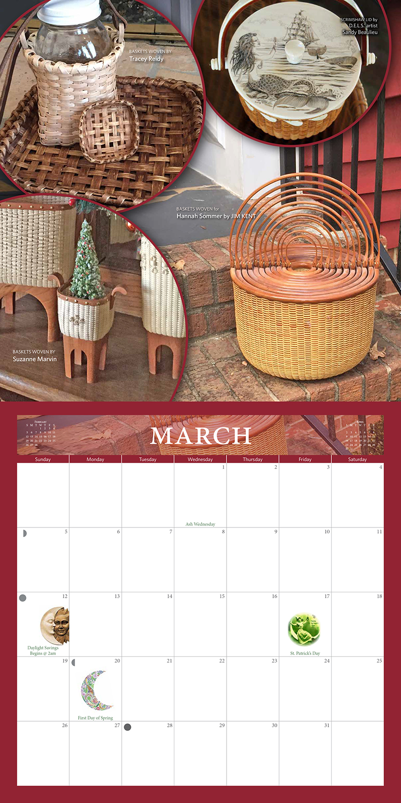 March’s Basket Cottage Calendar Cover Girls Are…